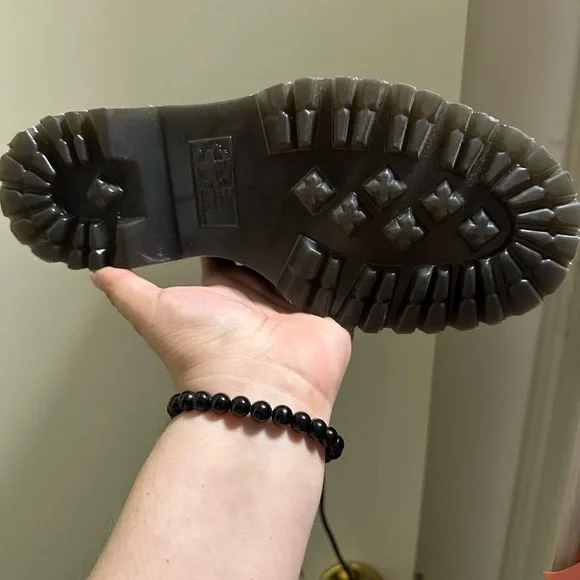 Dr. Martens Black Boots with Pink Heart Accents - Picture 4 of 5